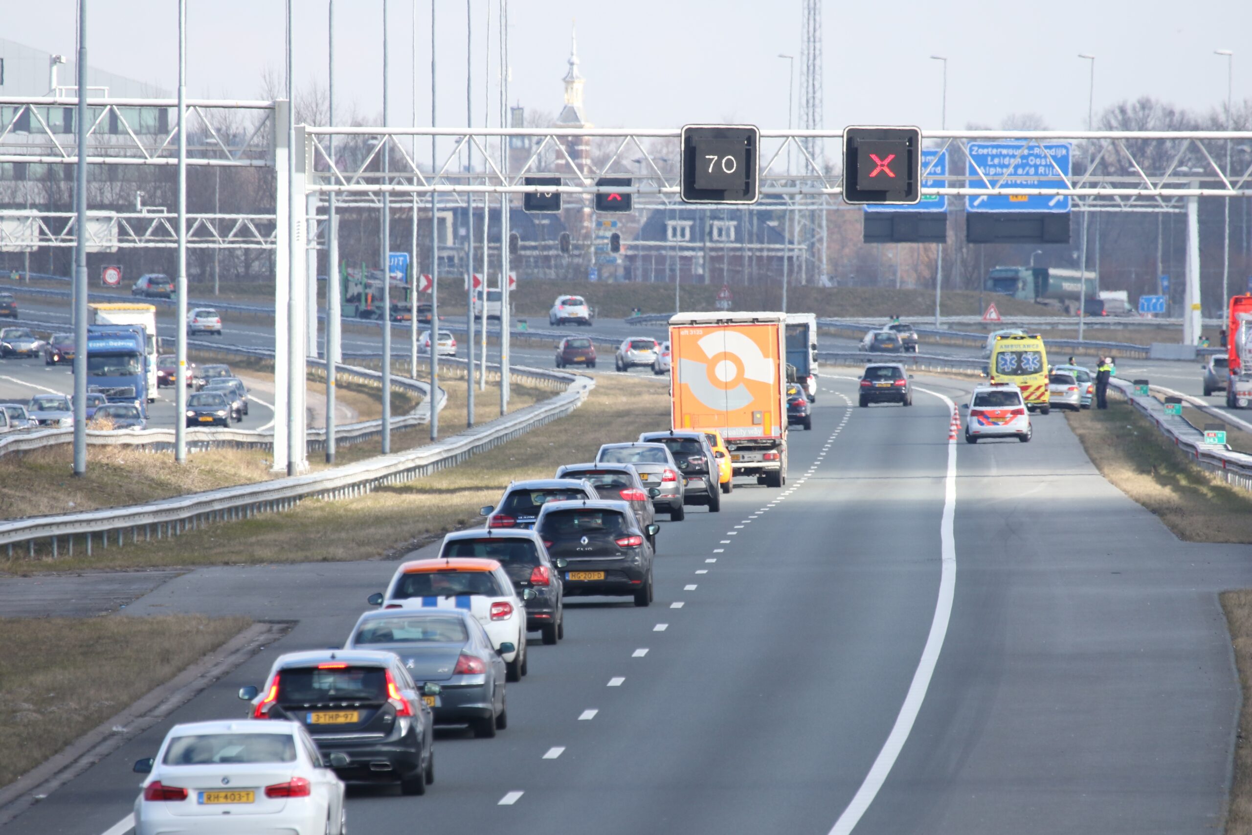 Lange File Door Ongeluk Op De A4 Leiden Sleutelstad