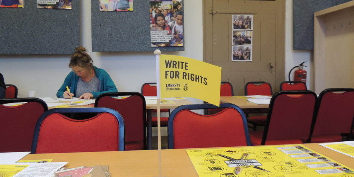 Amnesty International: Kom brieven schrijven voor gerechtigheid