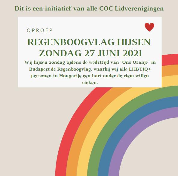 Oproep van COC: Hijs regenboogvlag! | Sleutelstad