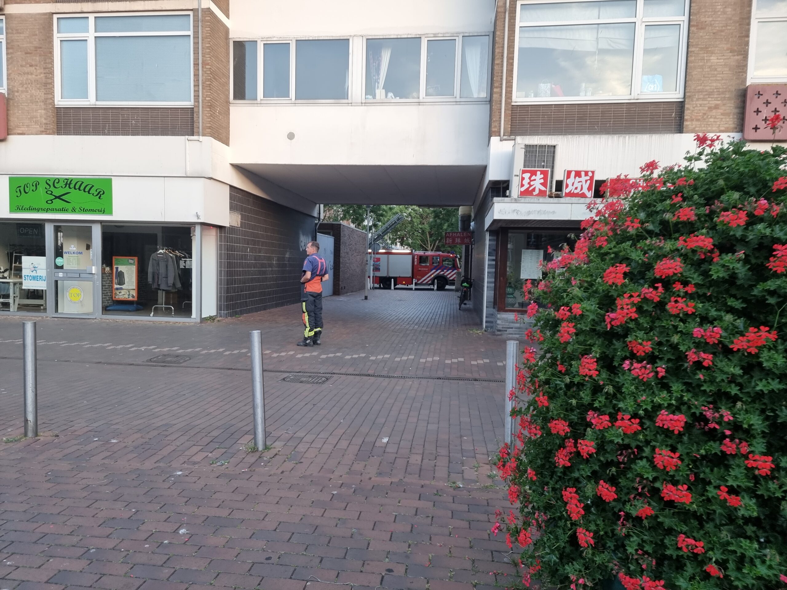 Brandweer in actie Luifelbaan