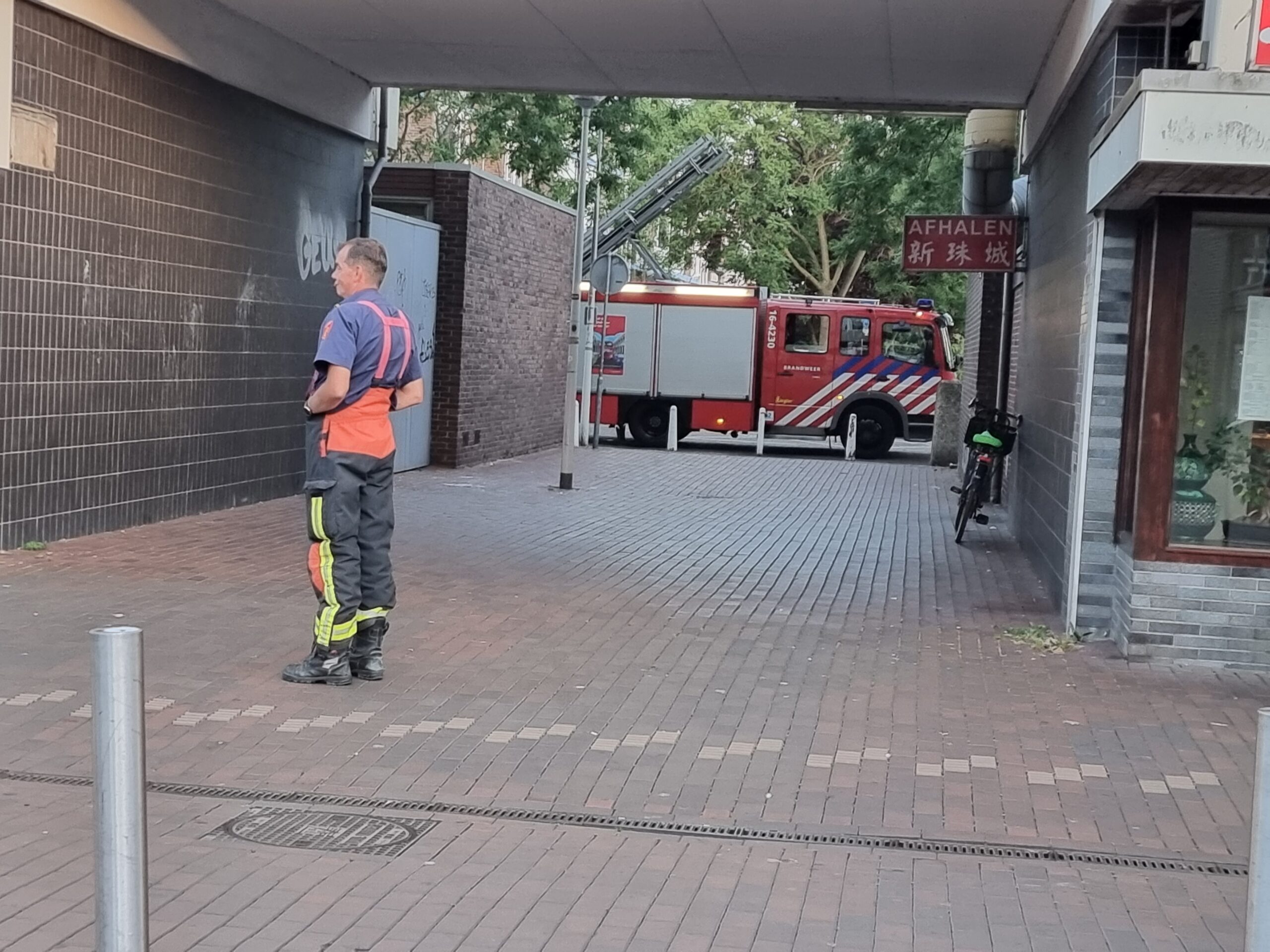 Brandweer in actie Luifelbaan