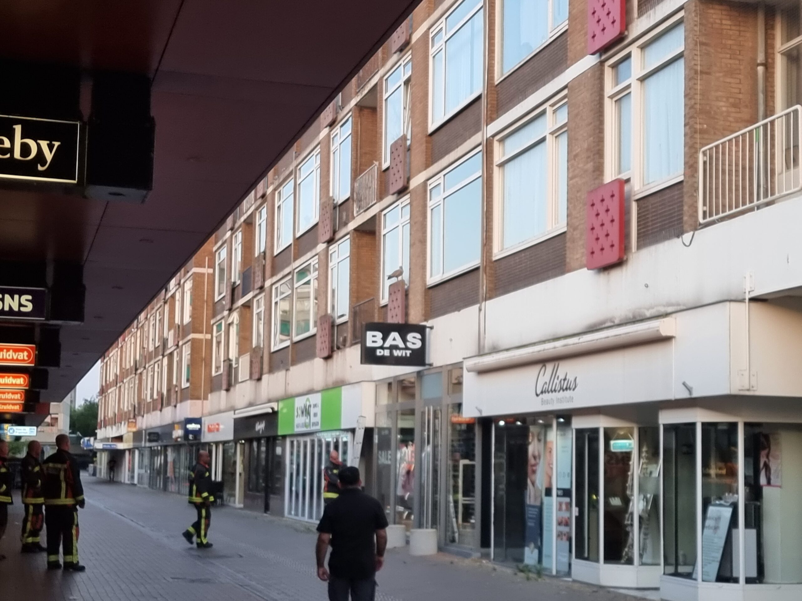 Brandweer in actie Luifelbaan