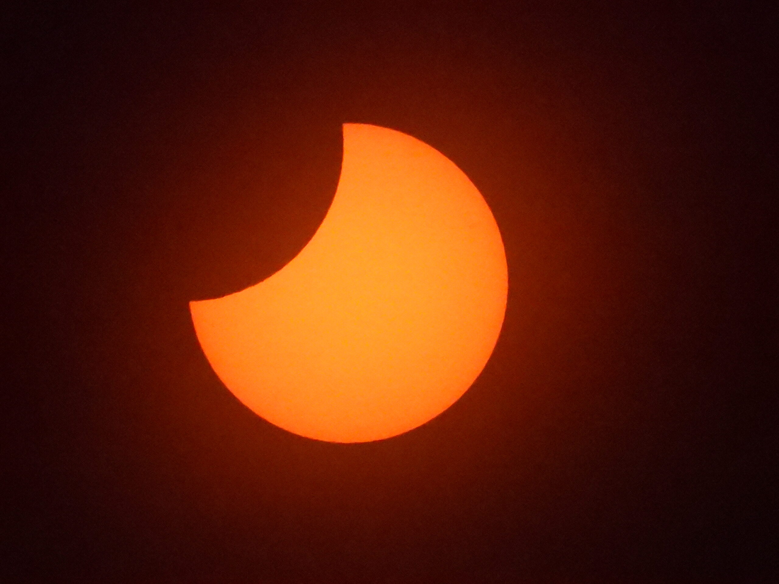 De zonsverduistering vanuit Leiden gezien. Foto gemaakt door Rutger Ramaker