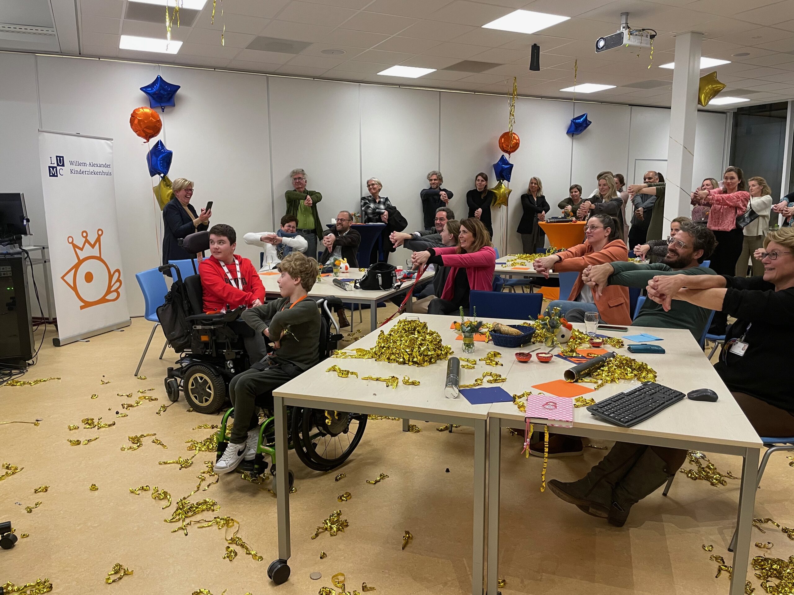 De confetti zat overal