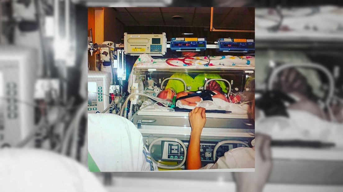 Luuk na zijn geboorte. (Foto: privé).