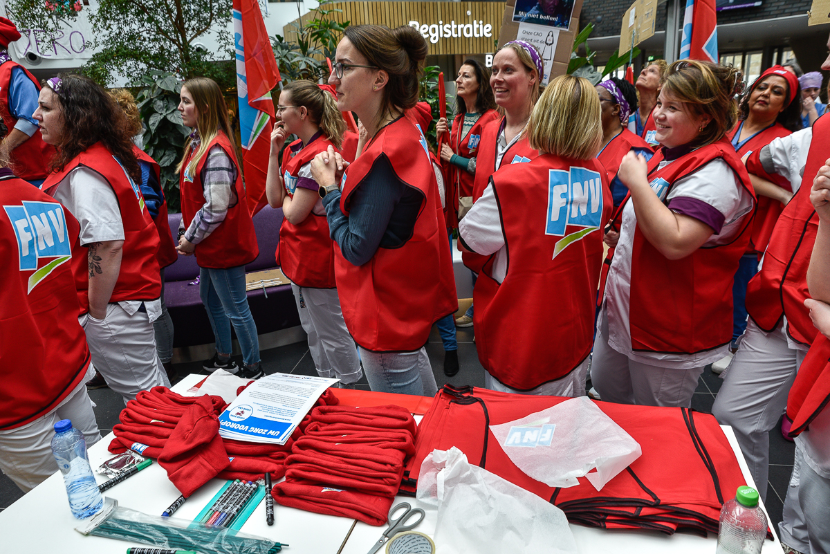 Vakbondsactie Alrijne Leiderdorp - Rob van Dullemen ©