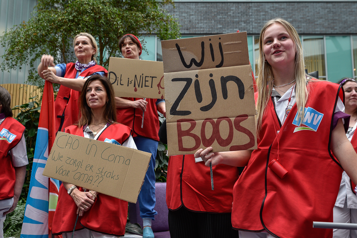 Vakbondsactie Alrijne Leiderdorp - Rob van Dullemen ©