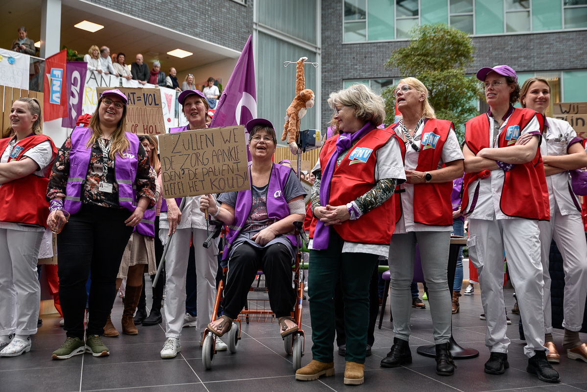 Vakbondsactie Alrijne Leiderdorp - Rob van Dullemen ©