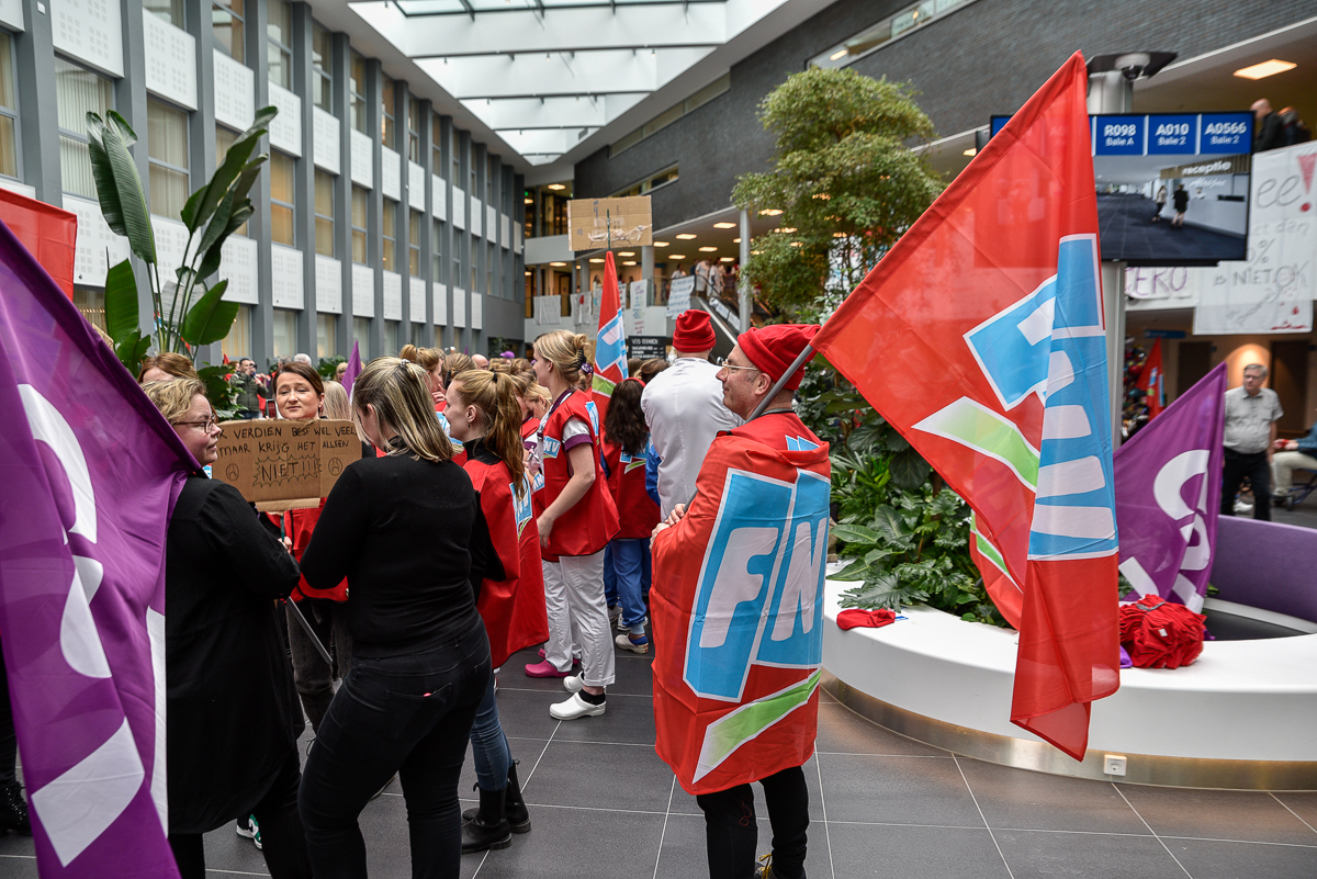 Vakbondsactie Alrijne Leiderdorp - Rob van Dullemen ©