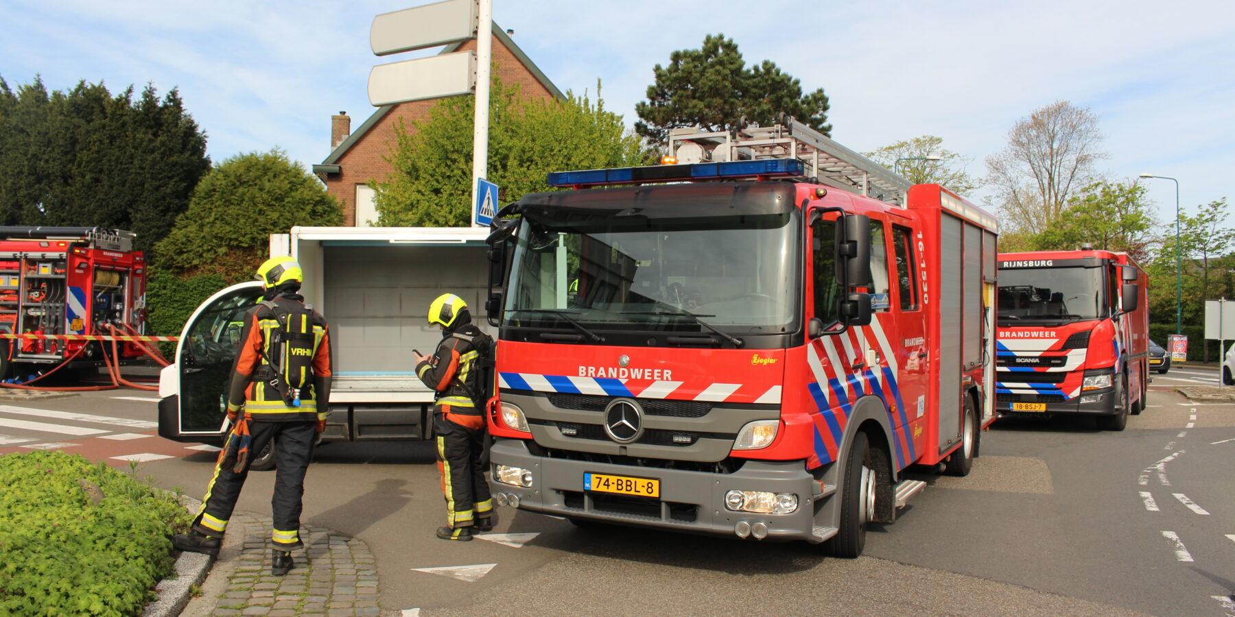 Brandweer blust bezorgwagentje Picnic