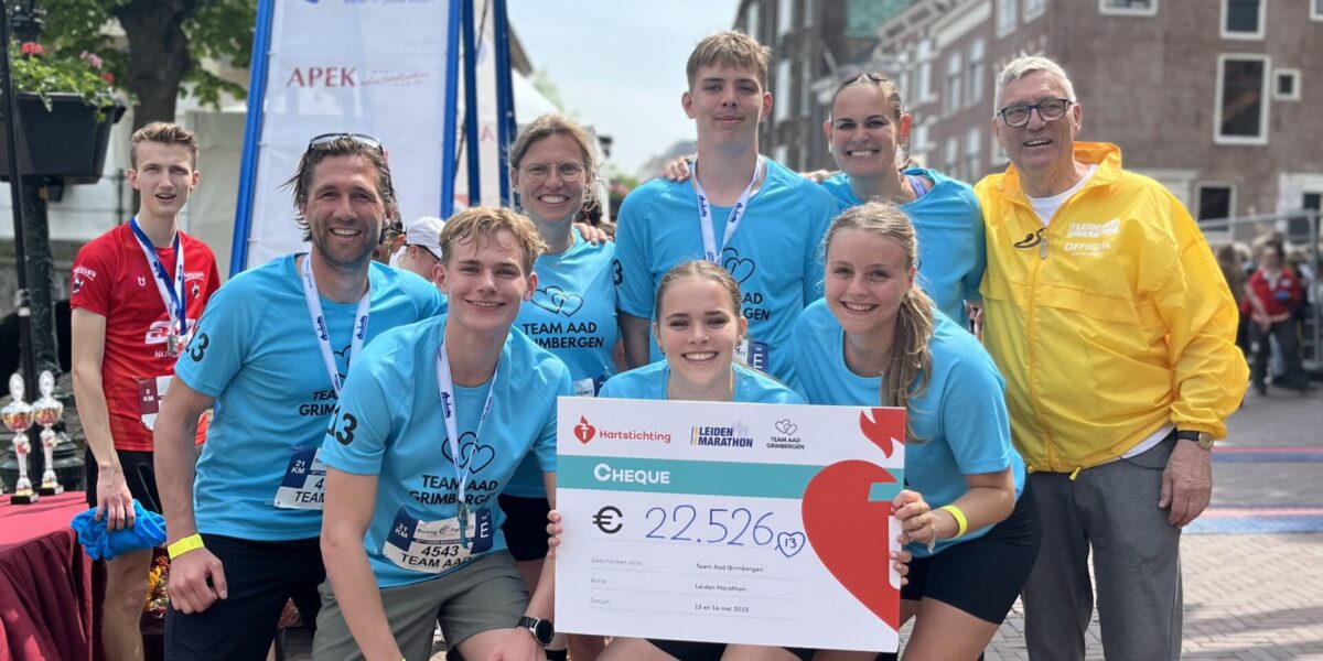 Team Aad Grimbergen haalt ruim 22.000 euro op voor Hartstichting