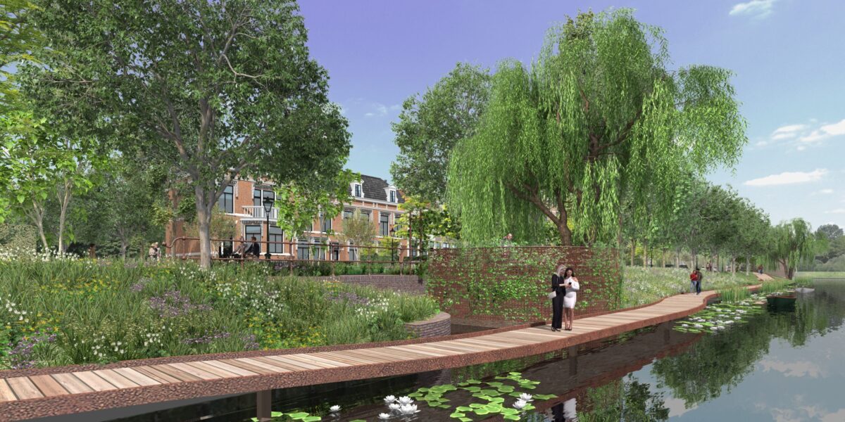 Singelpark krijgt looppad over het water bij Jan van Houtkade
