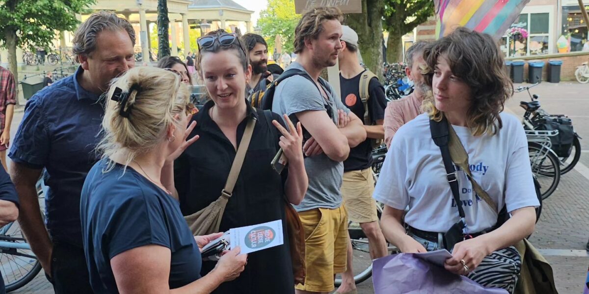 Protest cultuursector tegen bezuiniging op Cultuurfonds Leiden