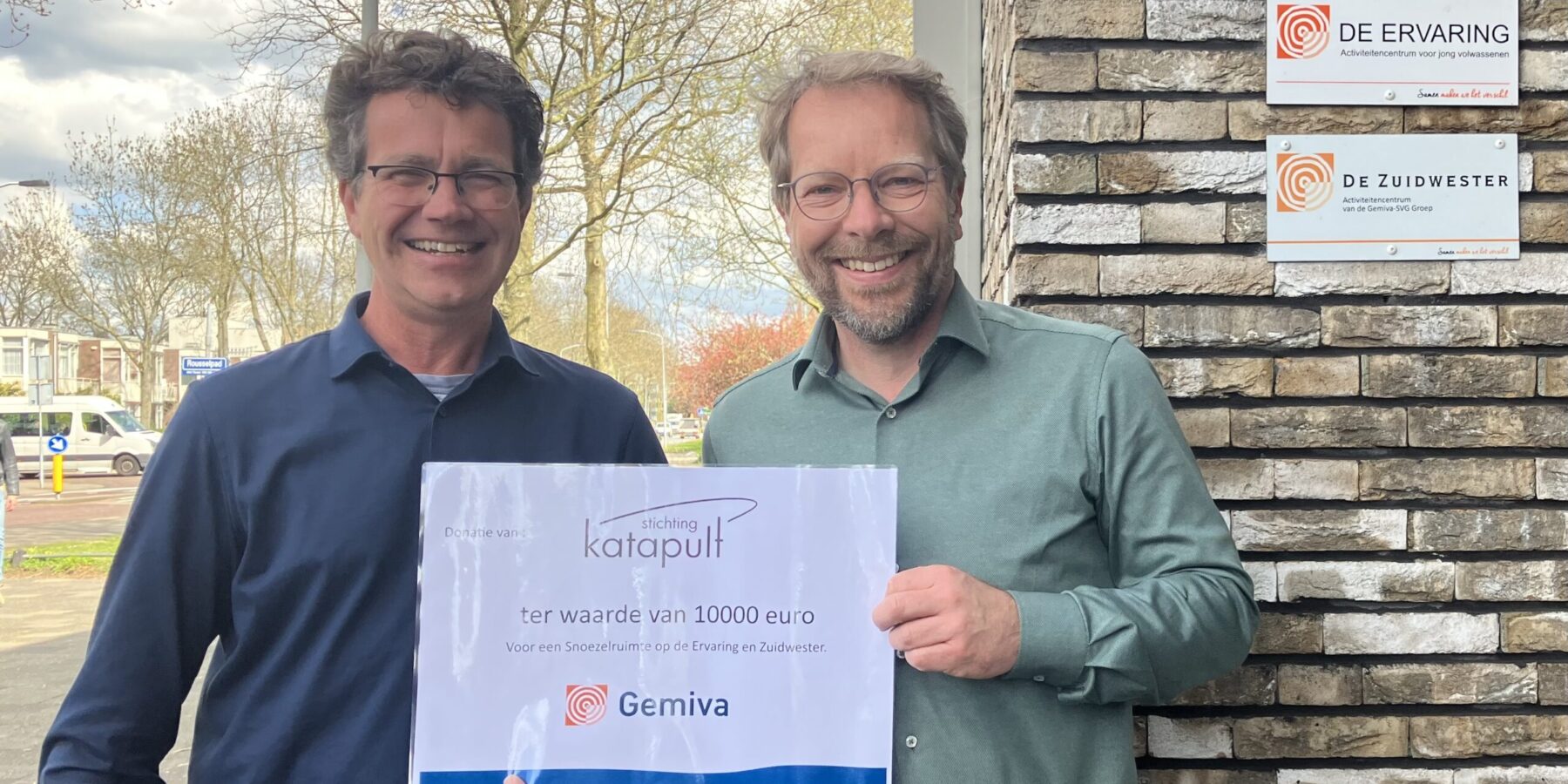 Johan van Egmond van Katapult en Gemiva-locatiemanager Koos Hoogenboom