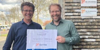 Johan van Egmond van Katapult en Gemiva-locatiemanager Koos Hoogenboom