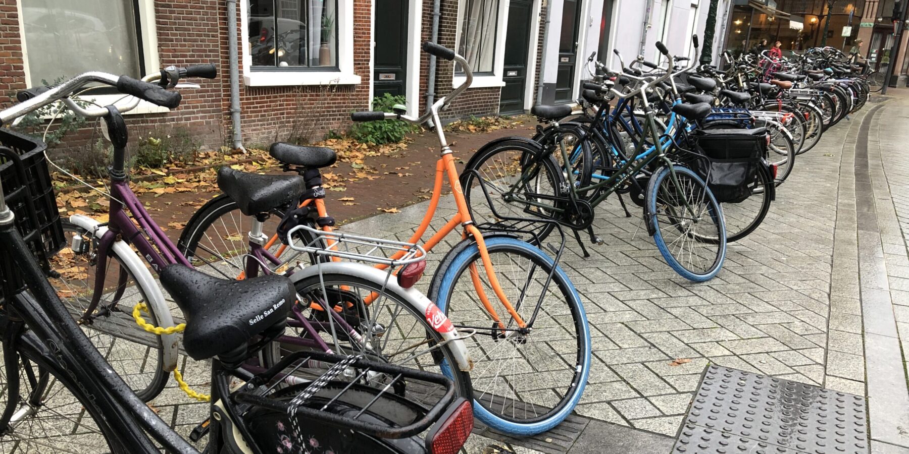 In de Leidse binnenstad slingeren duizenden fietsen rond op plekken waar ze voor veel overlast zorgen. (Foto: Robbert Beurse)