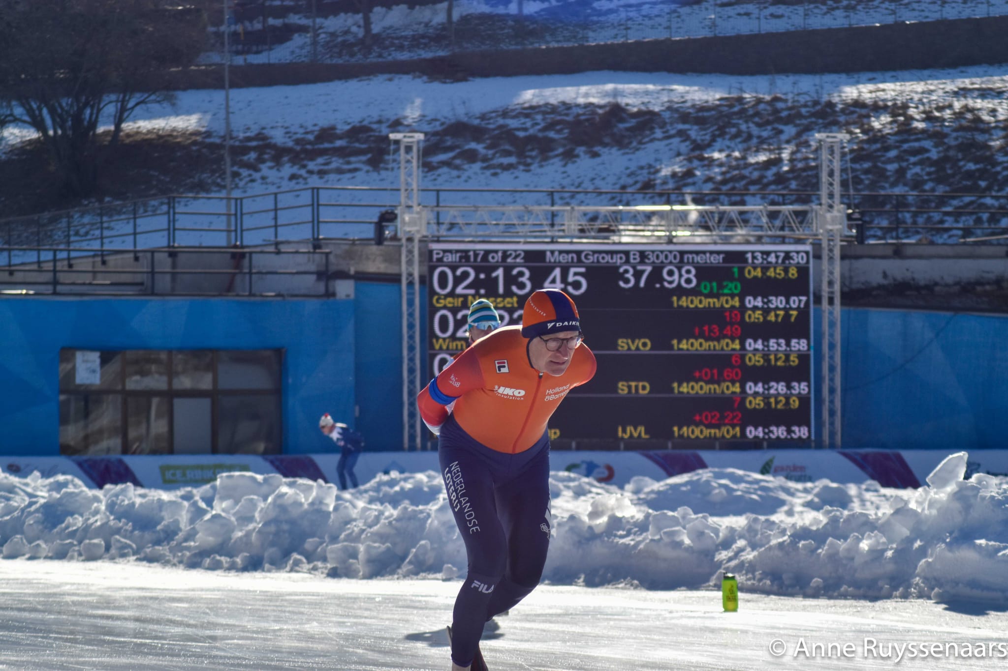 Frank Steenkamp op de 10 km op de Winter Masters Games