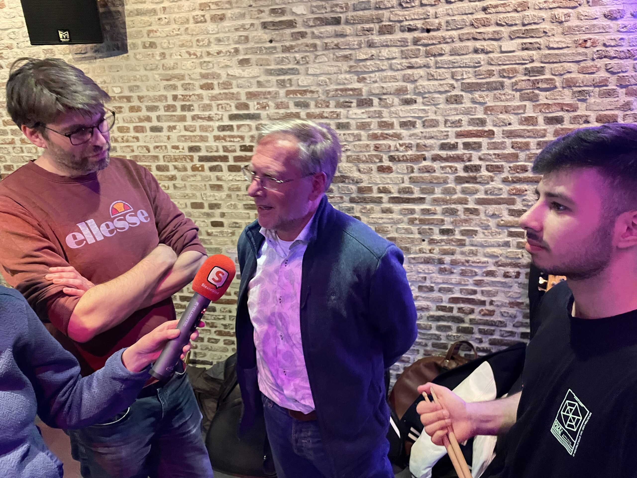 Bassist Pieter, gitarist Ferdi en de drummer