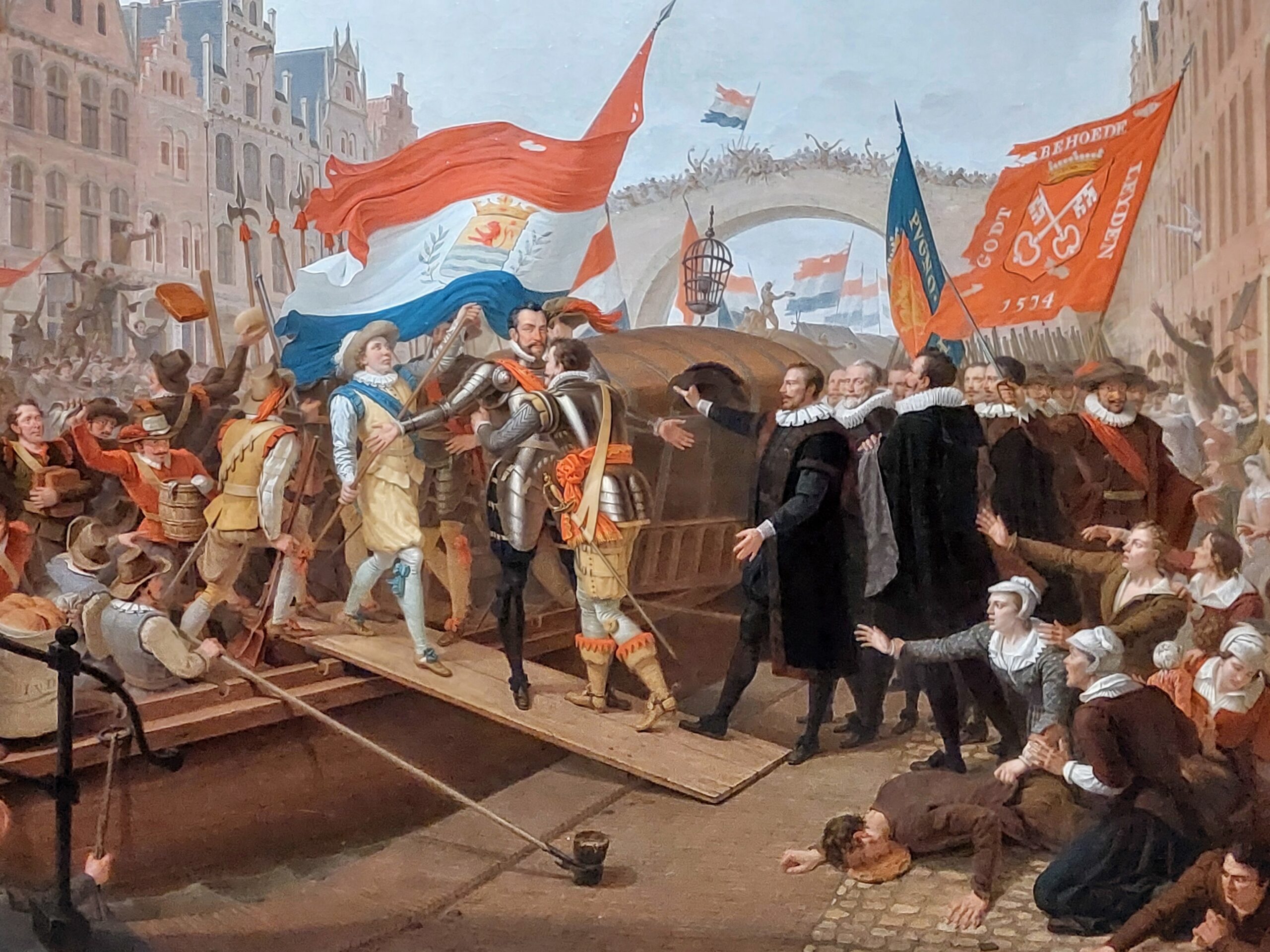 Het Ontzet van Leiden, van de Belgische schilder Antonis van Bedaff.