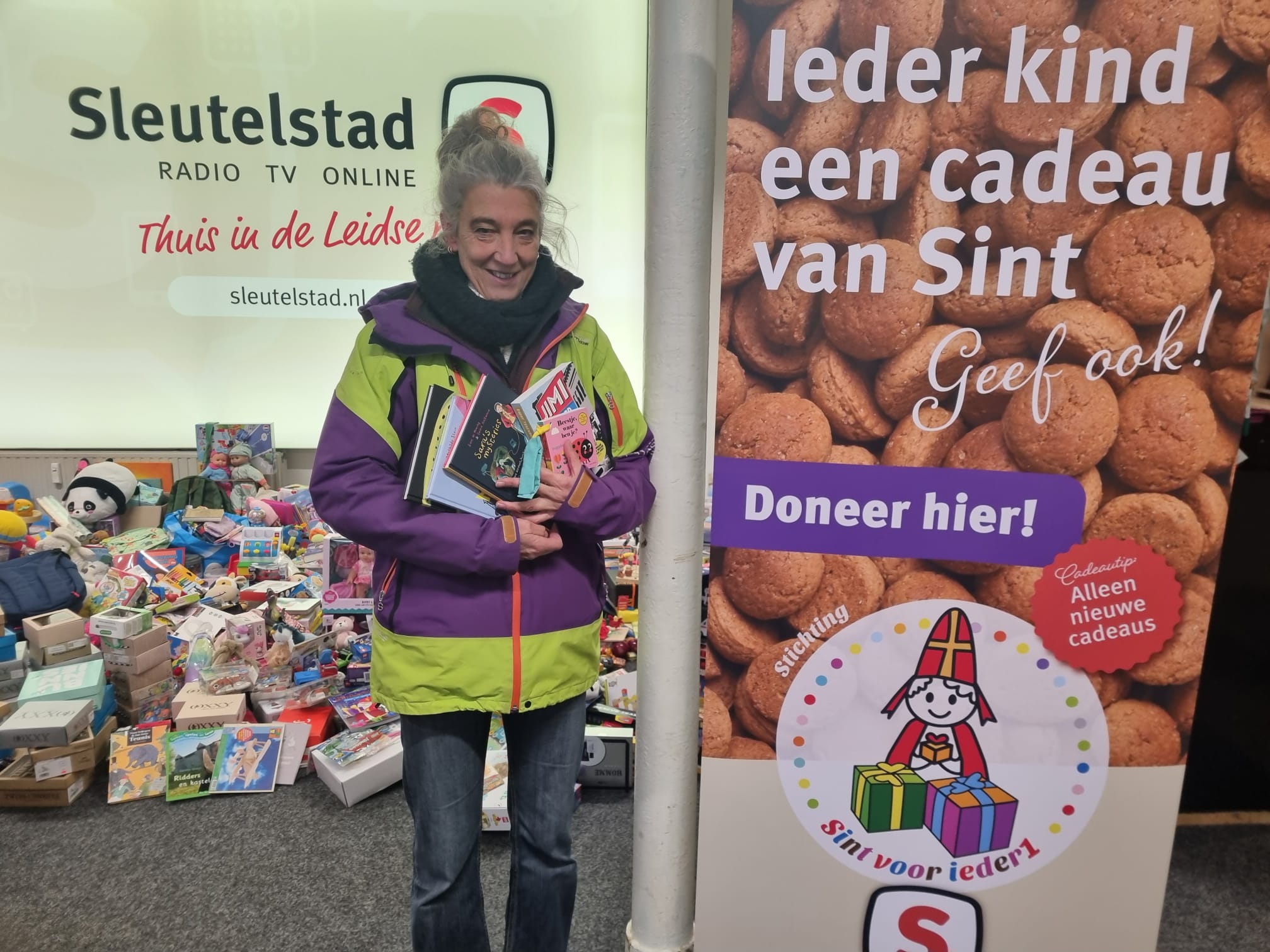 Liesbeth kwam boeken brengen. Want 