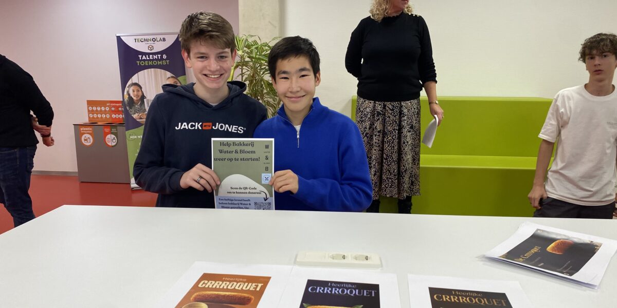 Scholieren helpen bij crowdfunding voor door brand getroffen bakkerij