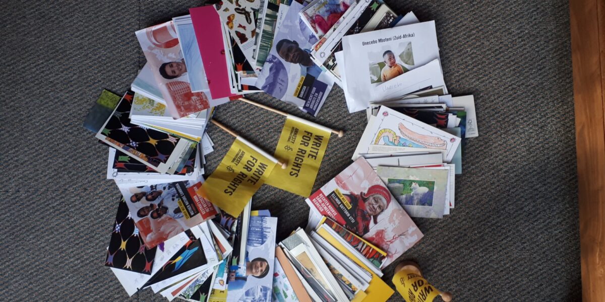 Ruim 5.300 brieven voor schrijfactie Amnesty International
