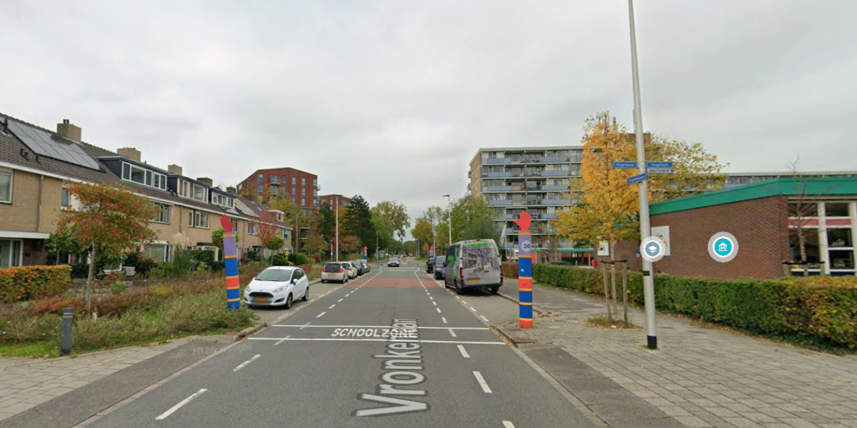 Nieuwe verkeersmaatregelen op Leiderdorpse Vronkenlaan