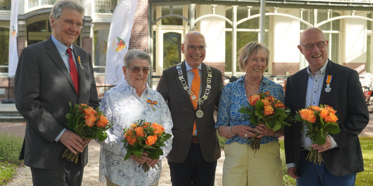 Vier gedecoreerden in Oegstgeest