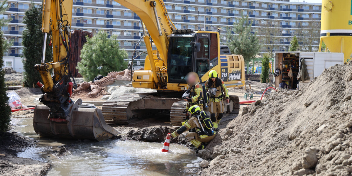 Gasleiding geraakt bij werkzaamheden aan oertuin Naturalis