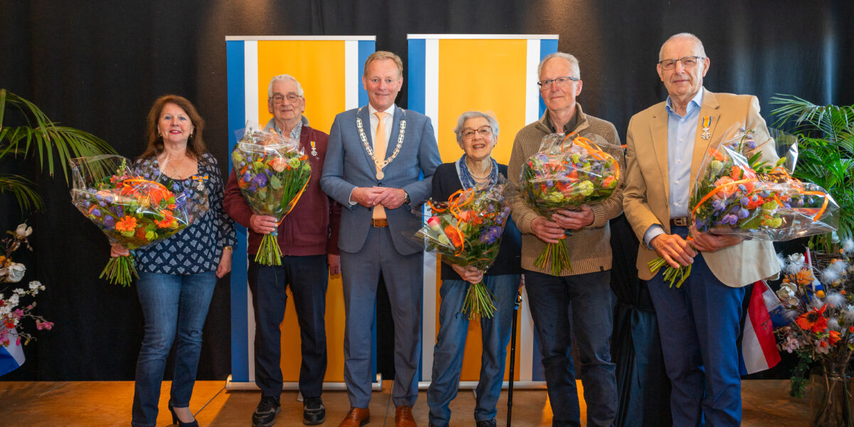 Vijf koninklijke onderscheidingen in Zoeterwoude