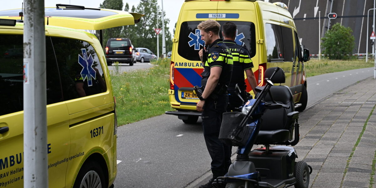 Ongeluk met scootmobiel op de Vinkweg