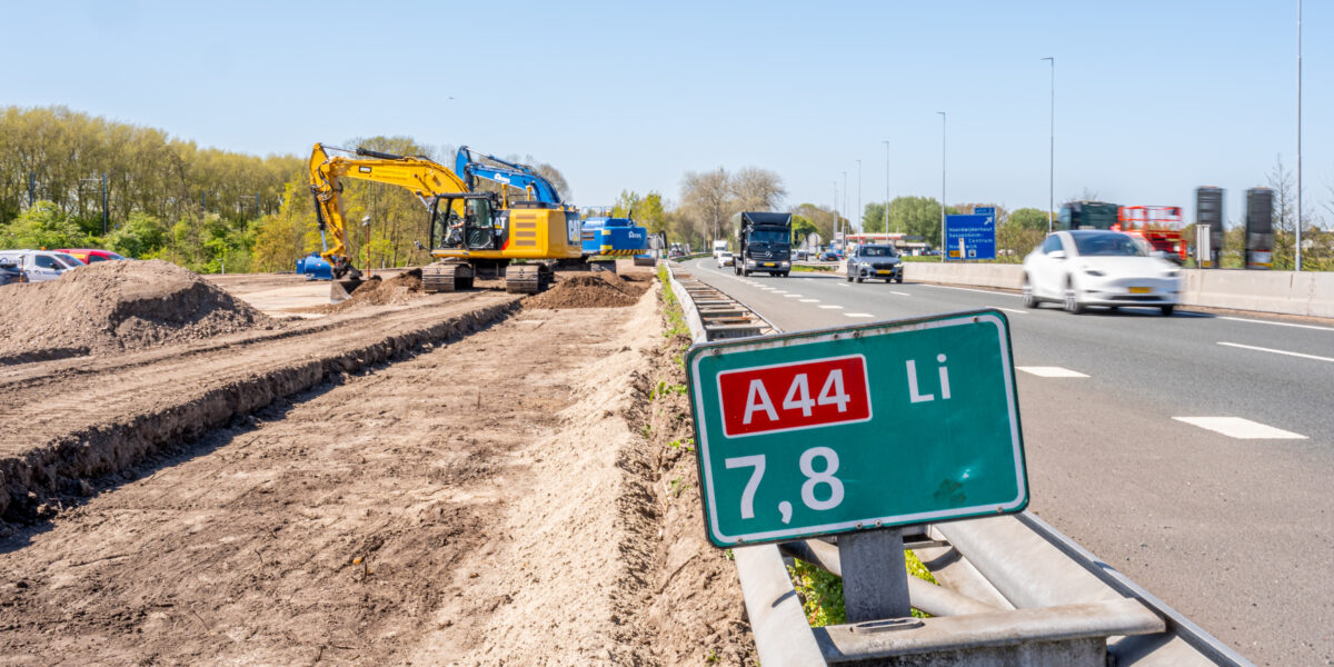 Weekendafsluiting A44 richting Amsterdam