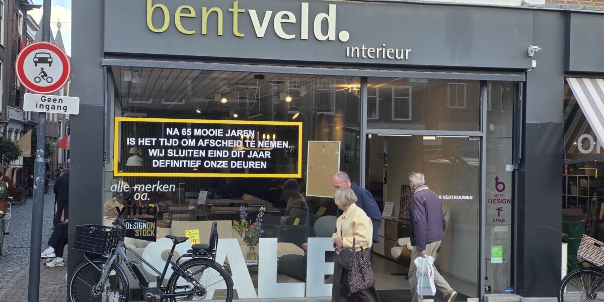Bentveld interieur stopt na 65 jaar